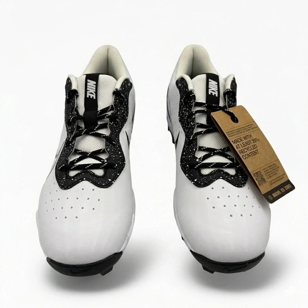 Nike Alpha Huarache 4 Keystone Mens 10 White Black DJ6524-106 Cleats